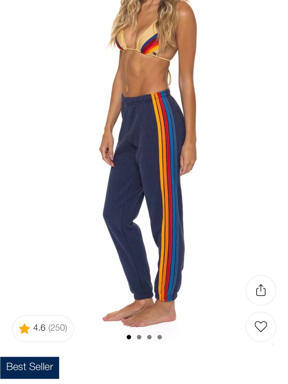 NWT π Aviator Nation 5 Stripe Jogger Sweatpants - size large (unisex)
